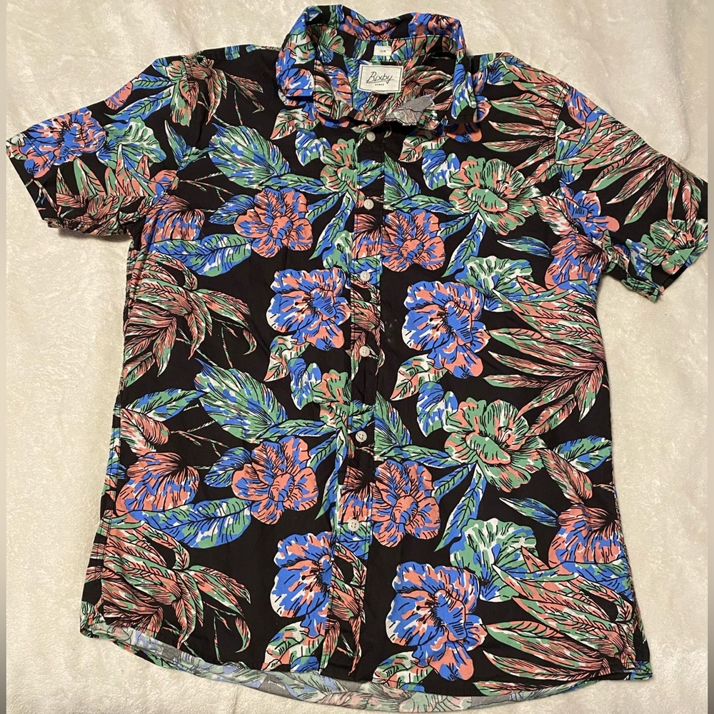 Bixby shirt. Colorful leaves Size L Slim